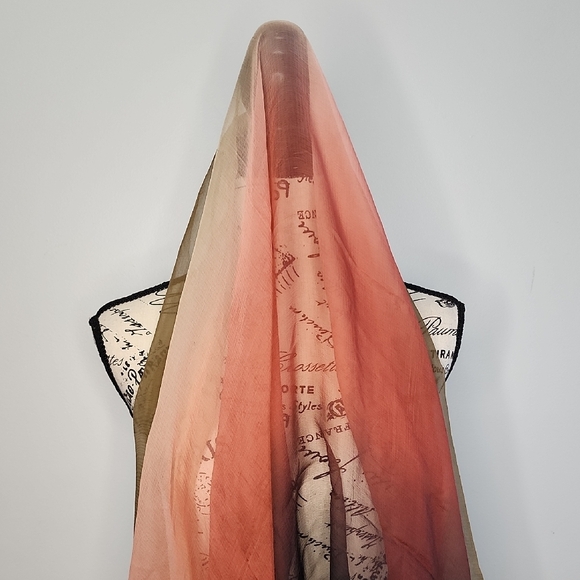 Ombre Sheer Silk Scarf - Picture 2 of 7